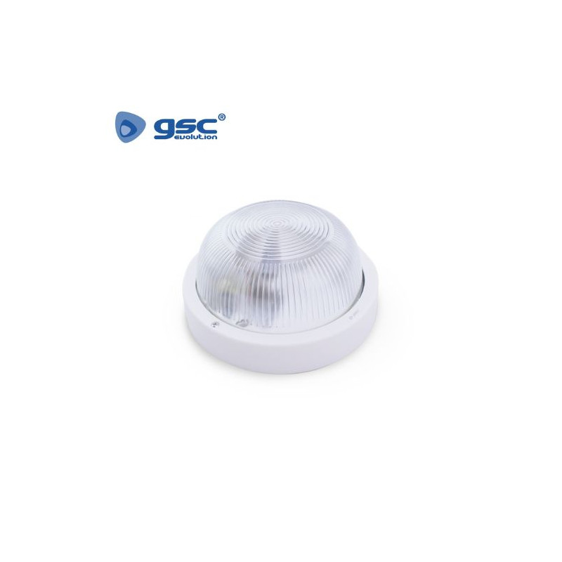 Aplique de pared Máx.60w E27 Redondo Blanco Diámetro 185x100mm IP44 220V GSC C1/24