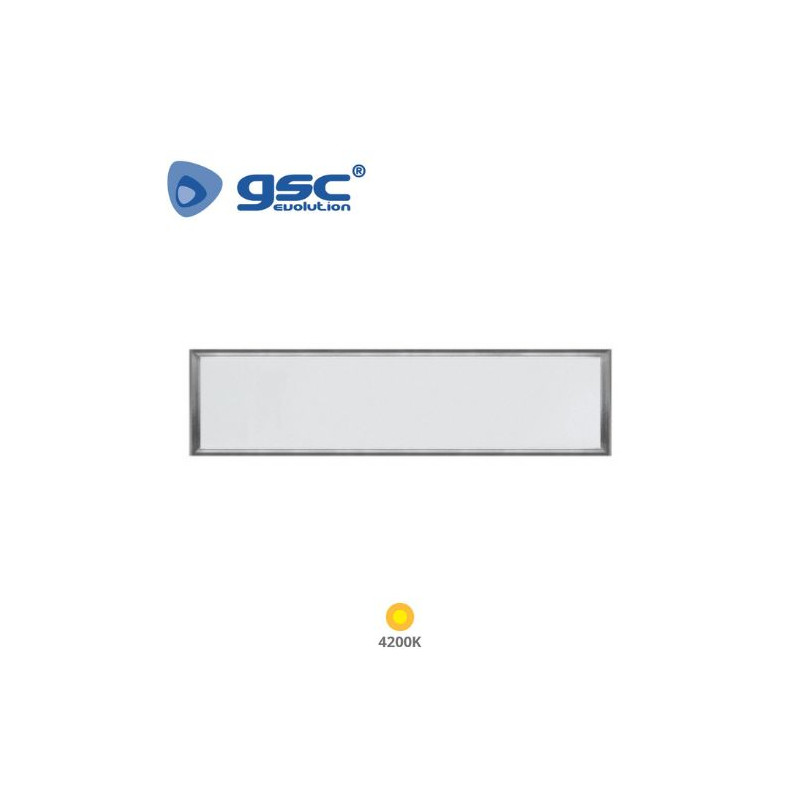 Panel LED Rectangular 40w 4200K marco Níquel 120x30cm ÚLTIMAS UNIDADES