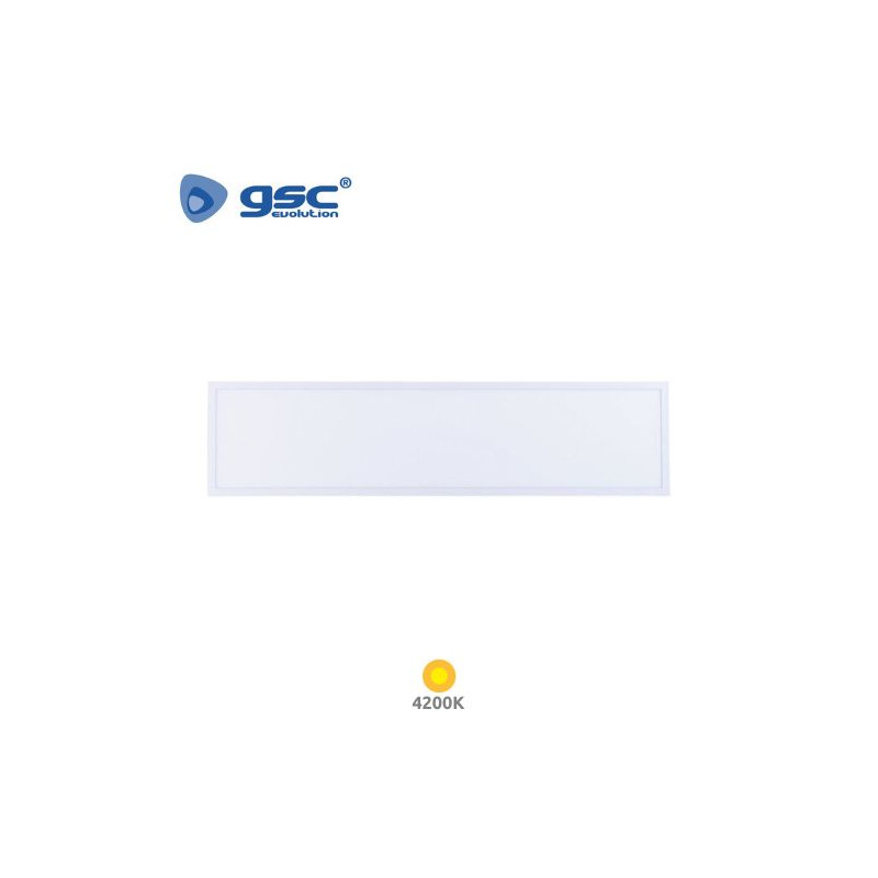 Panel LED Rectangular 40w 4200K 4000Lm EMPOTRABLE Color del marco Blanco 120x30cm Luena GSC