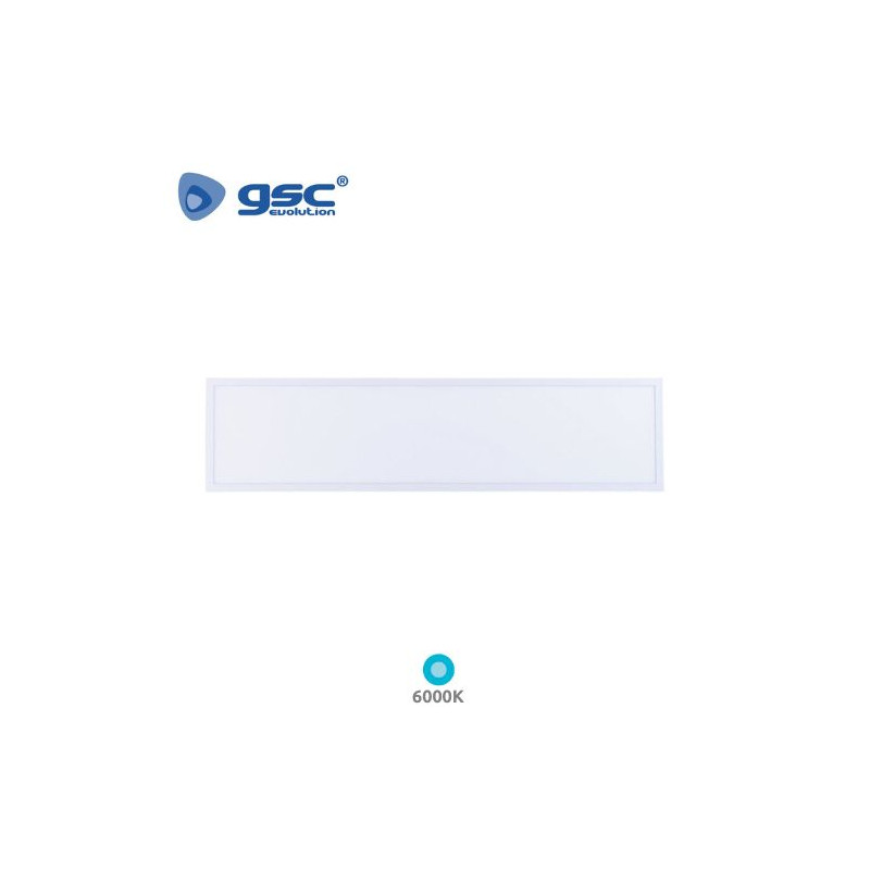 Panel LED Rectangular 40w 6000K 4000Lm EMPOTRABLE Color del marco Blanco 120x30cm Luena GSC