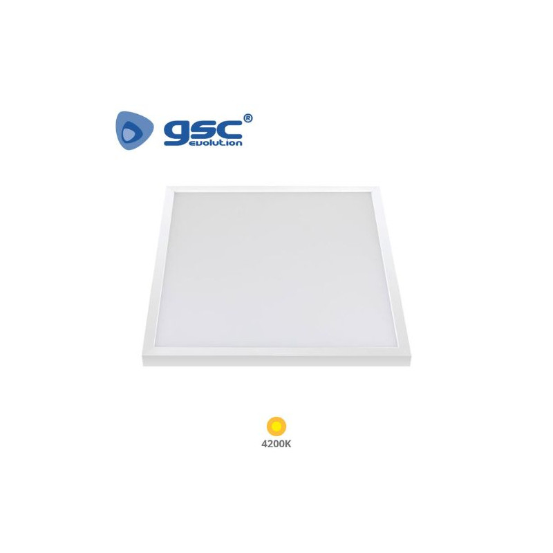 Panel LED Cuadrado 40w 4200K 4200Lm SUPERFICIE Color del marco Blanco 60x60cm Borna GSC C1/6