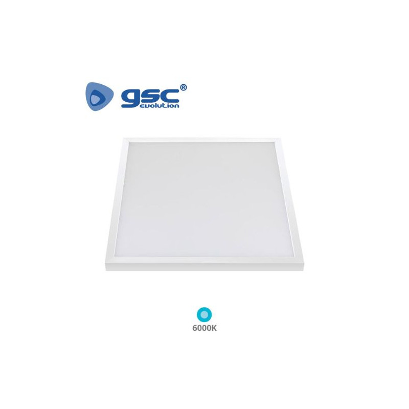 Panel LED Cuadrado 40w 6000K 4200Lm SUPERFICIE Color del marco Blanco 60x60cm Borna GSC C1/6