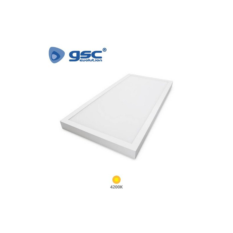 Panel LED Rectangular 36w 4200K 3600Lm SUPERFICIE Color del marco Blanco 90x30cm Kisongo GSC C1/6