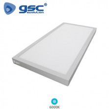 Panel LED Rectangular 24w 6000K 2400Lm SUPERFICIE Color del marco Níquel 60x30cm Kisongo GSC C1/6