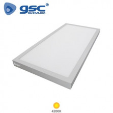 Panel LED Rectangular 36w 4200K 2400Lm SUPERFICIE Color del marco Níquel 90x30cm Kisongo GSC C1/6