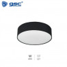 Plafon techo de tela Redondo 60w 2xE27 Negro Gemena GSC C1/2
