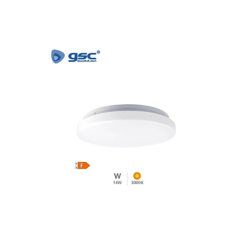 Plafón techo LED Redondo 14w 3000K 1190Lm Blanco Elda GSC C1/10