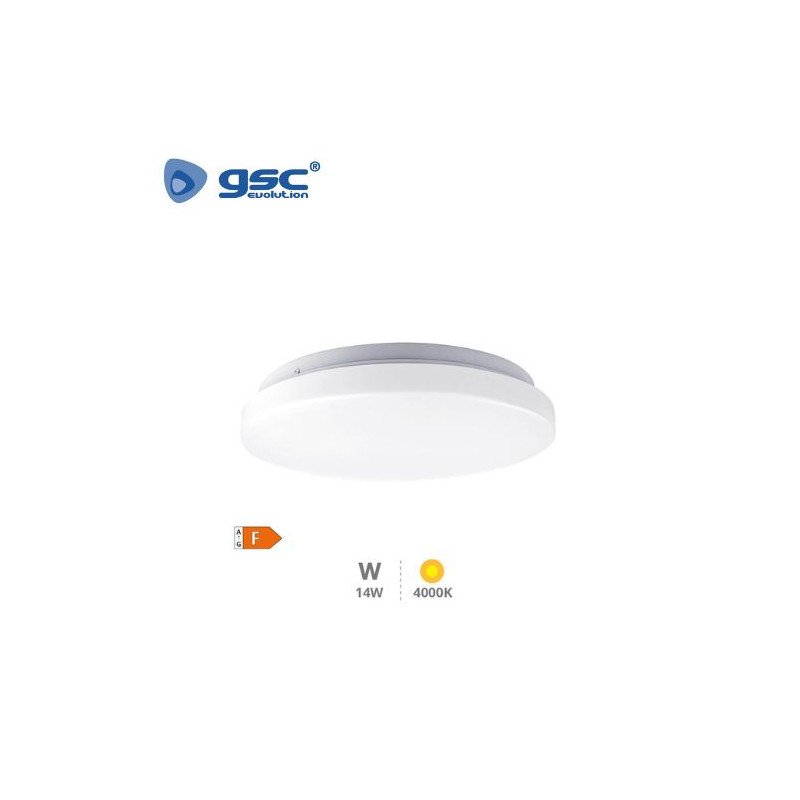 Plafón techo LED Redondo 14w 4000K 1190Lm Blanco Elda GSC C1/10