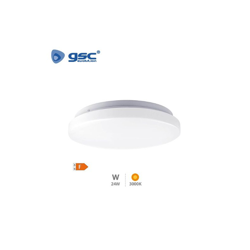 Plafón techo LED Redondo 24w 3000k 1920Lm Blanco Elda GSC C1/10