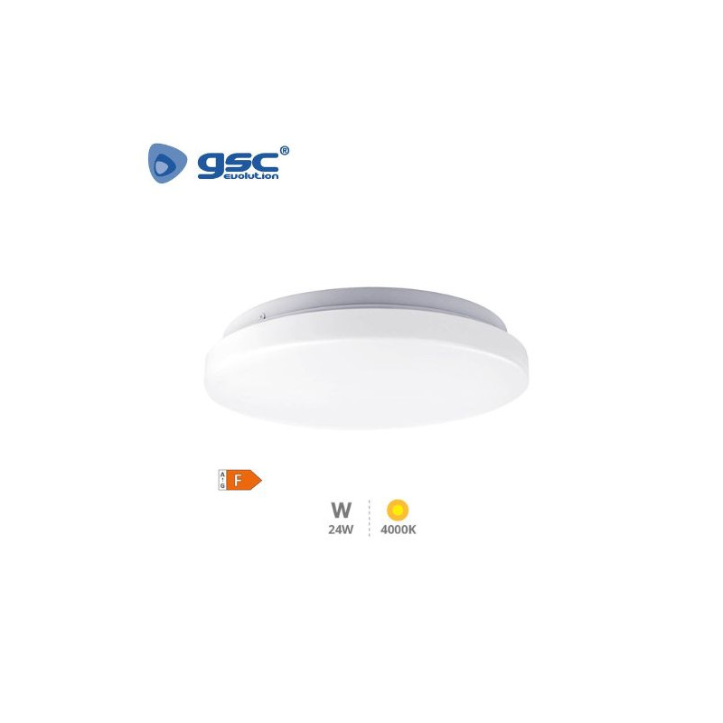 Plafón techo LED Redondo 24w 4000K 1920Lm Blanco Elda GSC C1/10