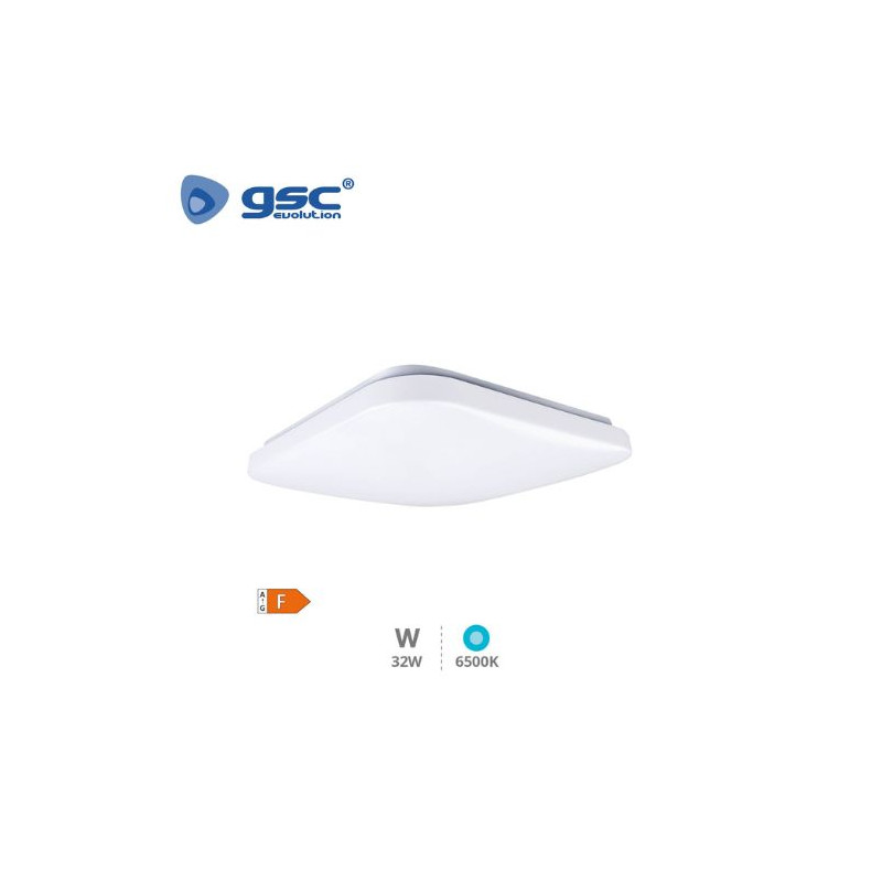 Plafón de techo LED Cuadrado 32w 6500K 3380Lm Bogen GSC C1/10