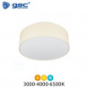Plafón techo LED Redondo 22w CCT Tono de luz ajustable Regulable tela Beige Kasker GSC C1/2