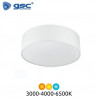 Plafón techo LED Redondo 22w CCT Tono de luz ajustable Regulable tela Blanco Kasker GSC C1/2