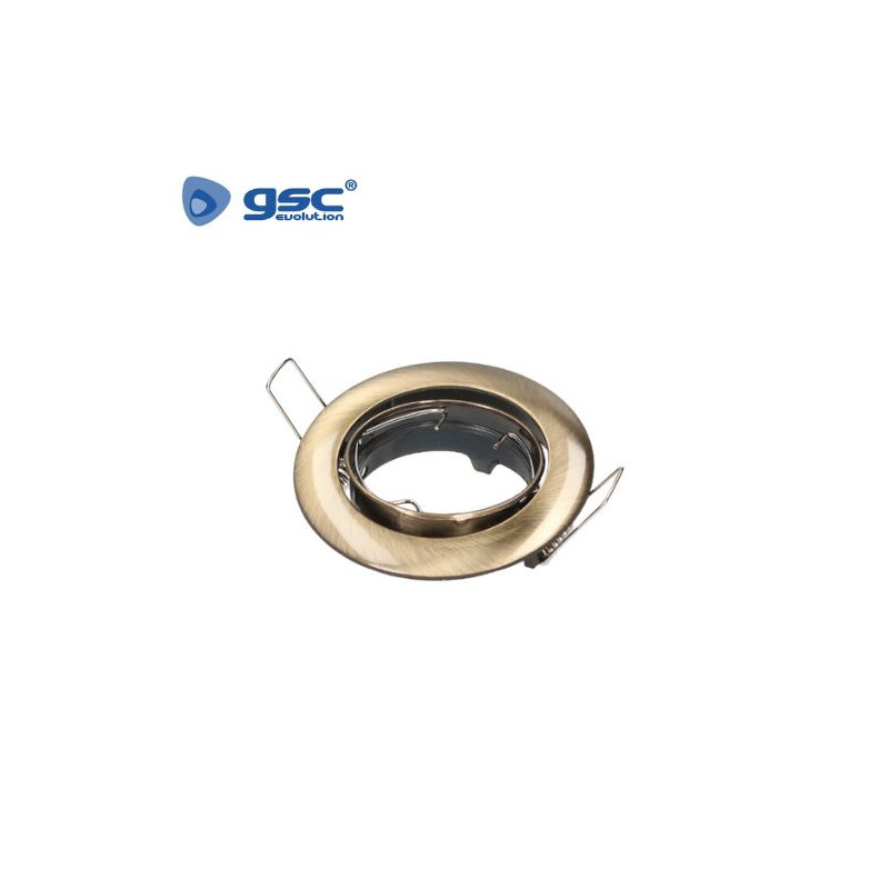Aro redondo basculante Oro Viejo GU10 Incluido Diámetro 80mm Diámetro empotramiento 75mm GSC UUS