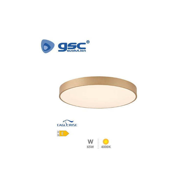 Plafón techo LED Redondo 65w 4000K 4817Lm Dorado Kataja GSC C1/1