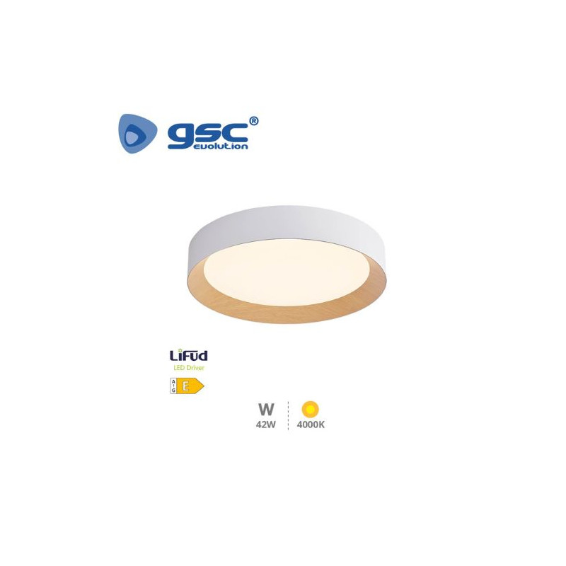 Plafón techo LED Redondo 42w 4000K 2250Lm Blanco Peranka GSC C1/1