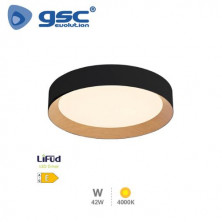 Plafón techo LED Redondo 42w 4000K 2250Lm Negro Peranka GSC C1/1