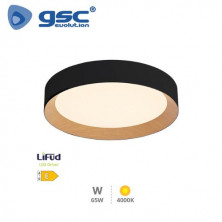 Plafón techo LED Redondo 65w 4000K 3446Lm Negro Peranka GSC C1/1