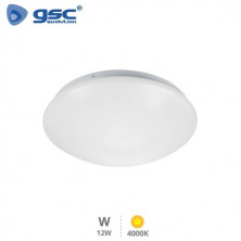Plafón techo LED Redondo 12W 4000K 900Lm Diámetro 260x75mm Blanco Birai GSC C1/10