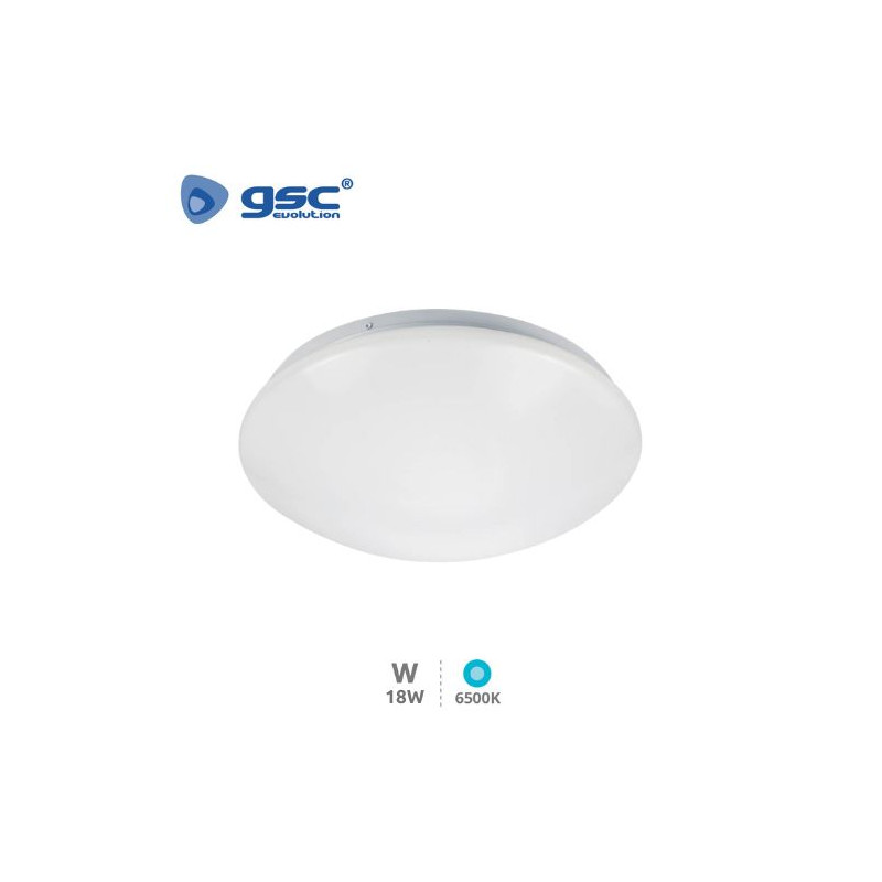 Plafón techo LED Redondo 18W 6500K 1350Lm Diámetro 310x95mm Blanco Birai GSC C1/10