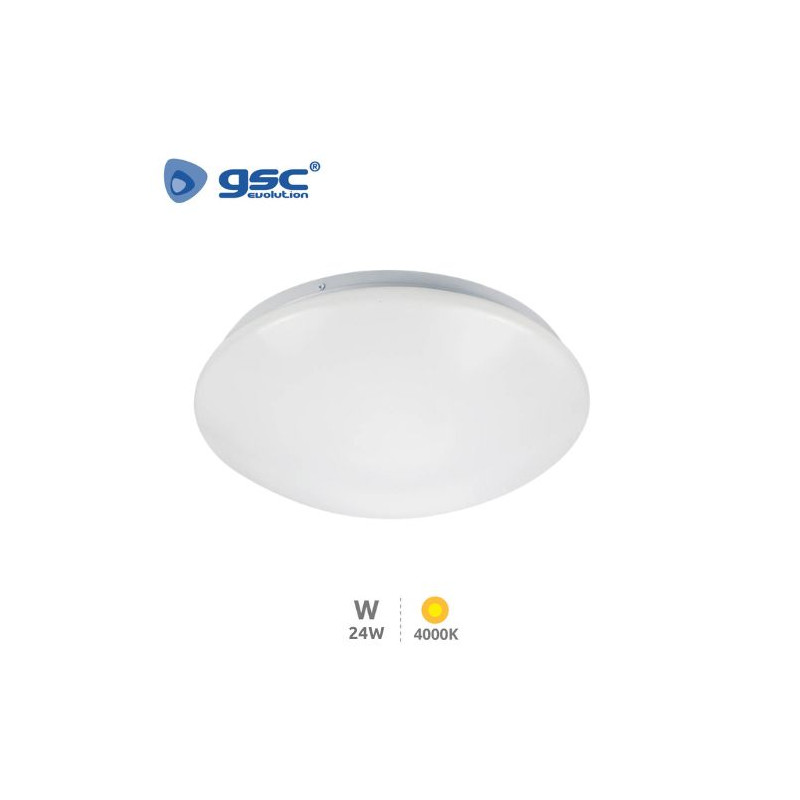 Plafón techo LED Redondo 24W 4000K 1800Lm Diámetro 350x95mm Blanco Birai GSC C1/5