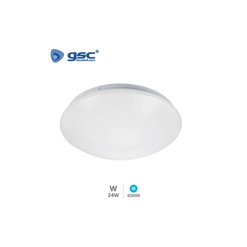 Plafón techo LED Redondo 24W 6500K 1800Lm Diámetro 350x95mm Blanco Birai GSC C1/5