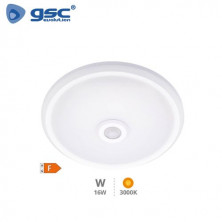 Plafon techo LED Redondo SENSOR movimiento 16w 3000K Blanco 1150 Lm Bagori GSC C1/10