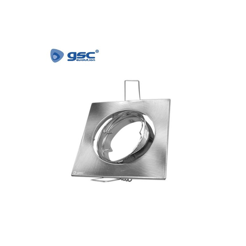 Aro cuadrado basculante Níquel GU10 Incluido 80x80mm GSC UUS