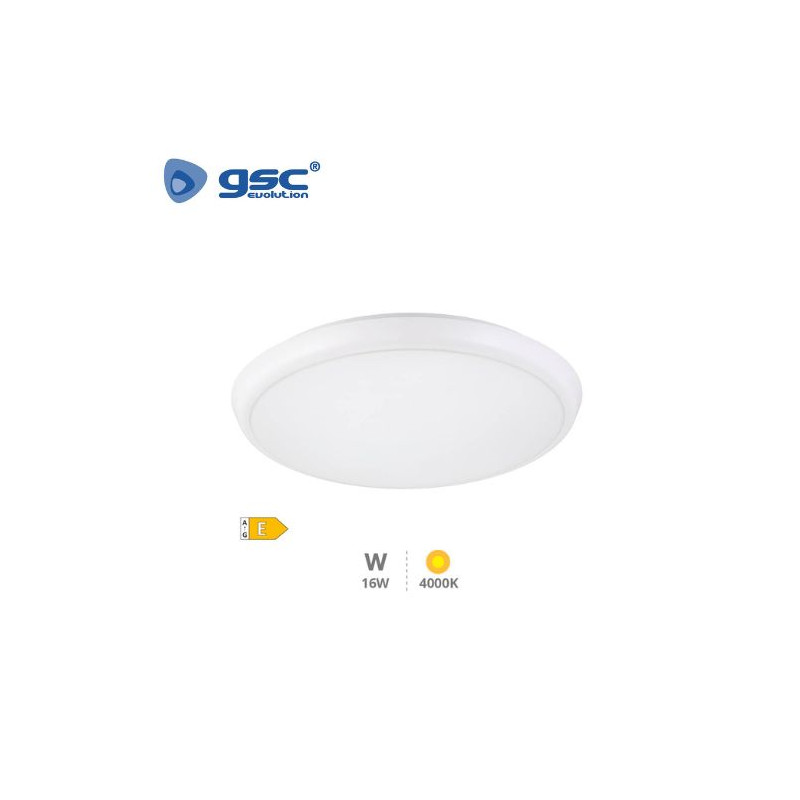 Plafón techo LED Redondo SENSOR movimiento / crespuscular 16w 4000K Blanco 1300 Lm Lainio GSC C1/10