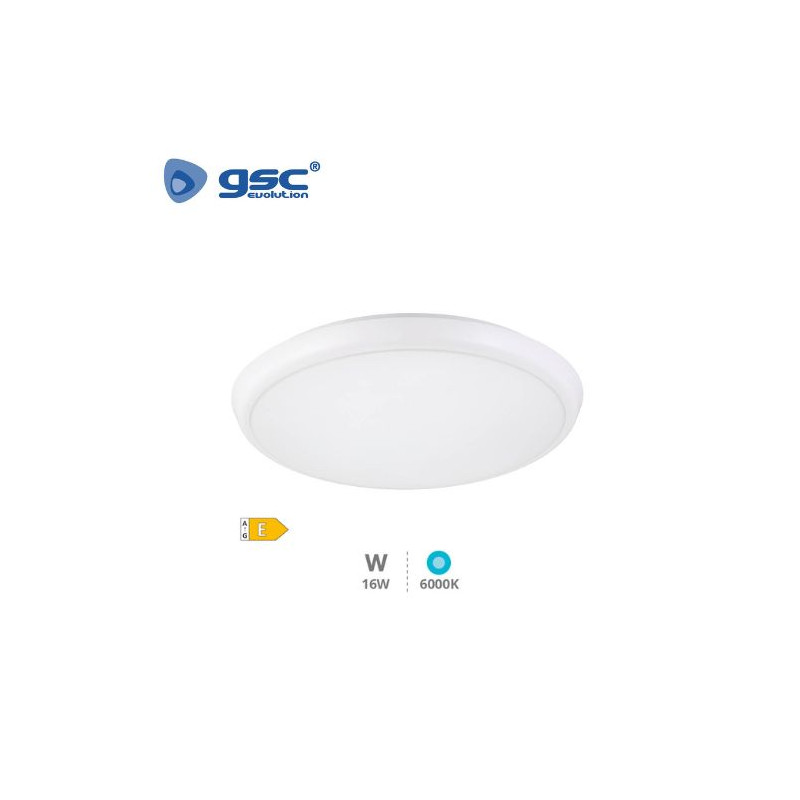 Plafón techo LED Redondo SENSOR movimiento / crespuscular 16w 6000K Blanco 1300 Lm Lainio GSC C1/10