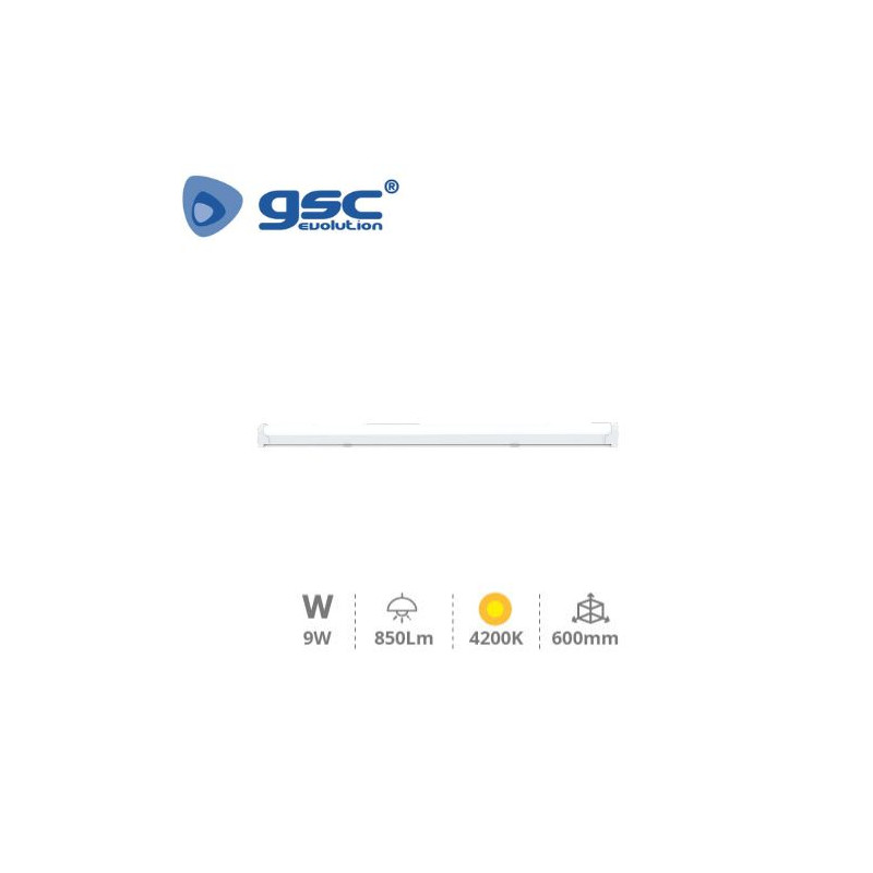 Regleta  Pantalla Electrónica LED T8 9w 4200K 850Lm 600mm Kolari GSC (A) C1/20