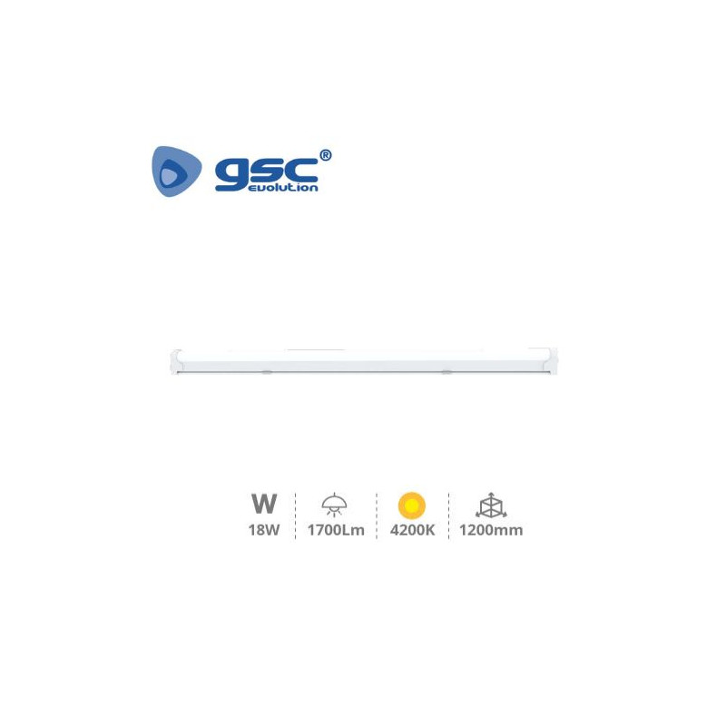 Regleta Pantalla Electrónica LED T8 18w 4200K 1700Lm 1200mm Kolari GSC (A) C1/20