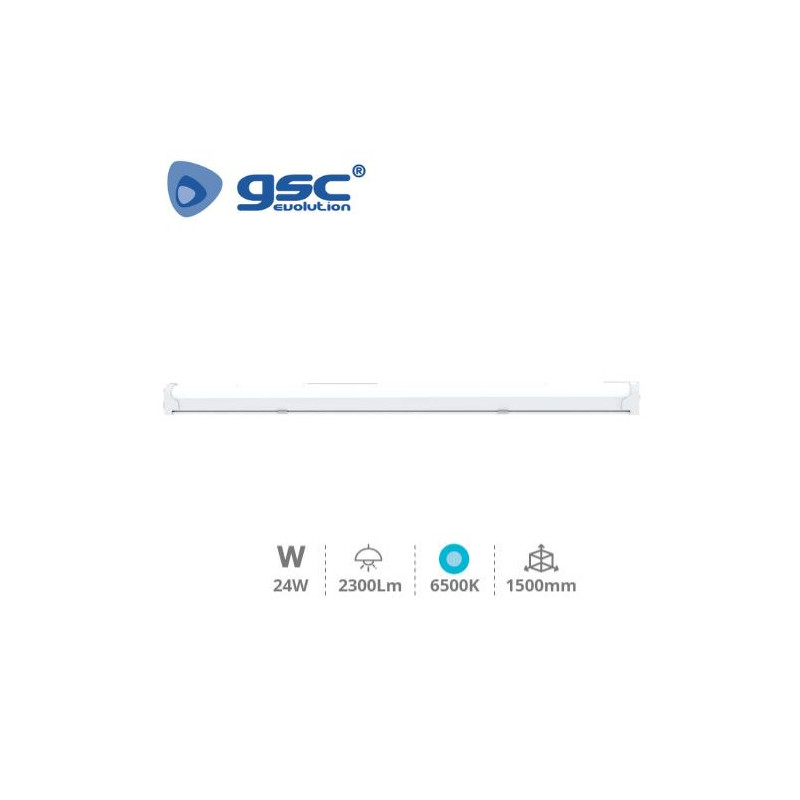 Regleta Pantalla Electrónica LED T8 24w 6500K 2300Lm 1500mm Kolari GSC (A) /20