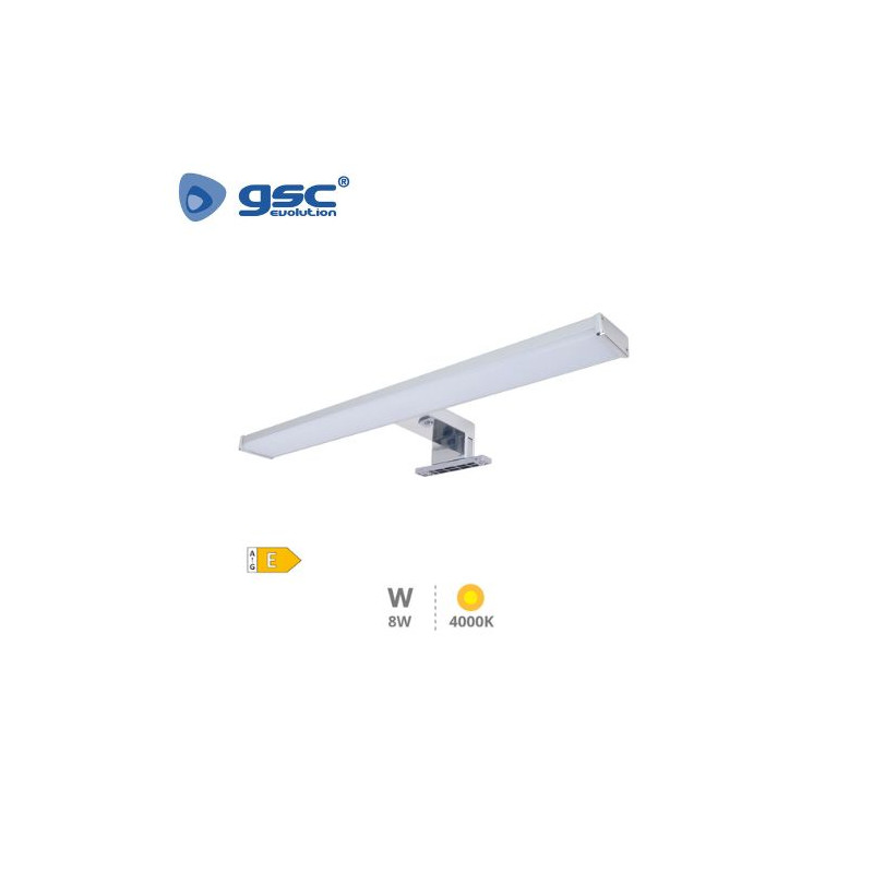 Aplique de baño LED 8w 4000K 640Lm 400mm IP44 Gris Laksa GSC C1/20