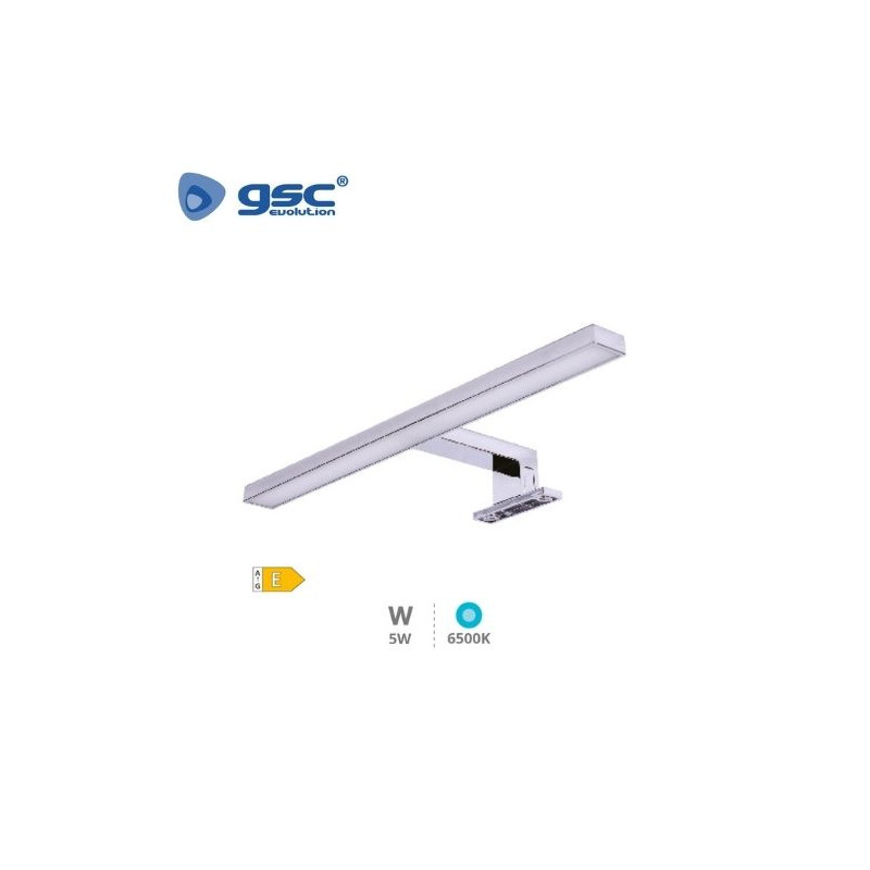 Aplique de baño LED 5w 6500K 350Lm 300mm IP44 Gris Amnes GSC C1/20