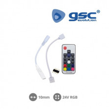 Controlador regulador para Tira LED RGB 24v Clip 4 pins y mando GSC