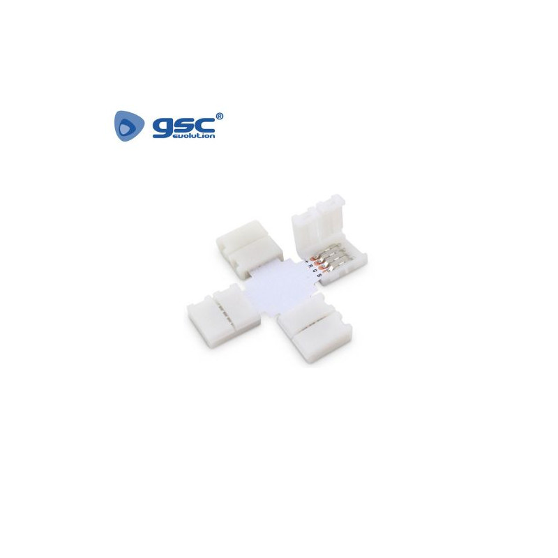 Conector clip en forma de X para unir Tira de LED SMD 2835 8mm GSC C1/300