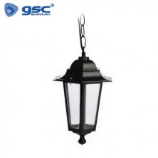Farol jardin E27 IP44 60w Colgante Alum Negro 230x350 Serie Lenna GSC C1/6