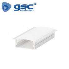 Perfil de aluminio 2m Empotrable TRANSPARENTE para tiras LED hasta 19mm GSC UUS