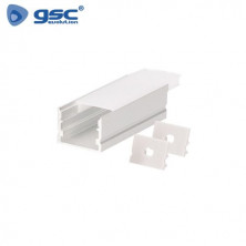 Perfil de aluminio 2m superficie OPAL para tiras LED hasta 15mm GSC C1/50