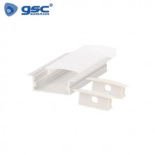 Perfil de aluminio 2m Empotrar OPAL para tiras LED hasta 19mm (Acc. ref. 204095050) GSC C1/1