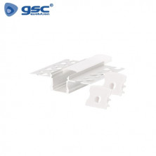 Perfil de aluminio 2m Empotrable pladur OPAL para tira LED hasta 18mm (Acc. ref. 204095051) GSC C1/1