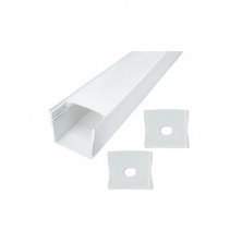 Perfil de aluminio 2m superficie OPAL para tiras de LED 220V hasta 23mm GSC C1