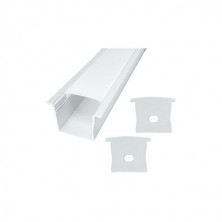 Perfil de aluminio 2m empotrable OPAL para tiras de LED 220V hasta 23mm GSC C1