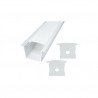 Perfil de aluminio 2m empotrable OPAL para tiras de LED 220V hasta 23mm GSC C1