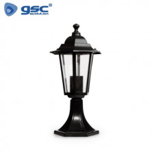 Farol jardin E27 IP44 60w Sobremuro Alum Negro 230x478 Serie Lenna GSC C1/6