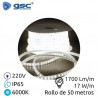 Tira LED 50m 220V 17w/m 6000K 1700Lm/m Ancho 14mm SMD 2835 PROFESIONAL IP65 GSC C1/1