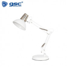 Flexo de sobremesa Dinka E27 40w Blanco Diámetro 163x185x460mm GSC C1/6 UUS