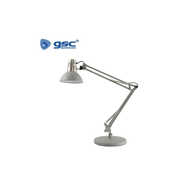 Flexo de sobremesa Mursi E27 40w Gris Diámetro 163x233x750mm ÚLTIMAS UNIDADES