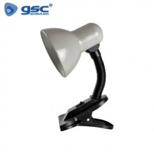 Flexo de sobremesa Saidu E27 40w con pinza Gris GSC C1/30